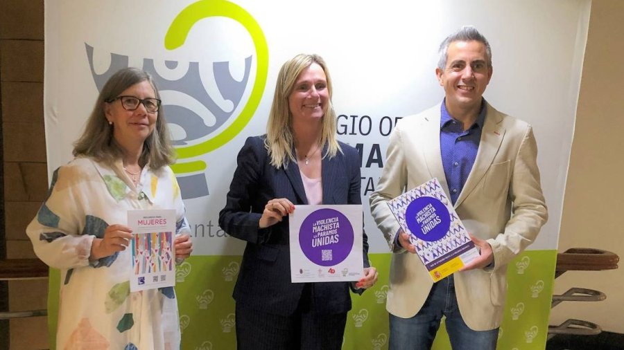 Presentación de la campaña ‘ Punto Violeta ’ en farmacias de Cantabria.