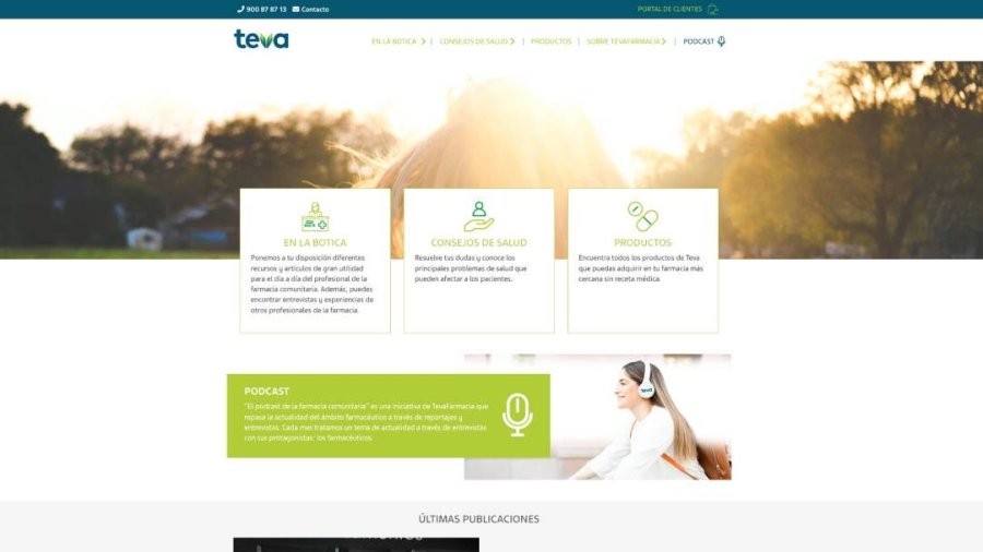 Portal web de TevaFarmacia.