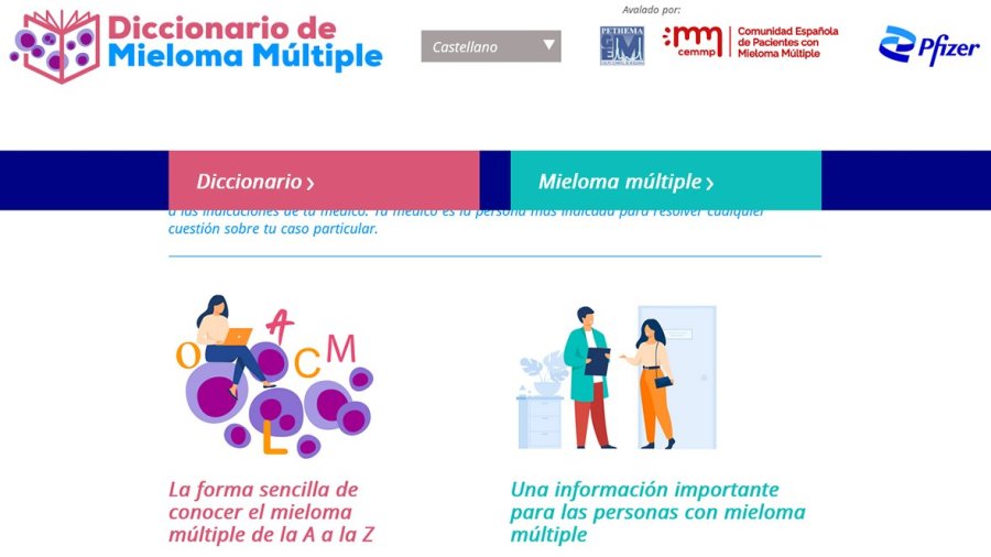 Diccionario de Mieloma Múltiple para pacientes de Pfizer