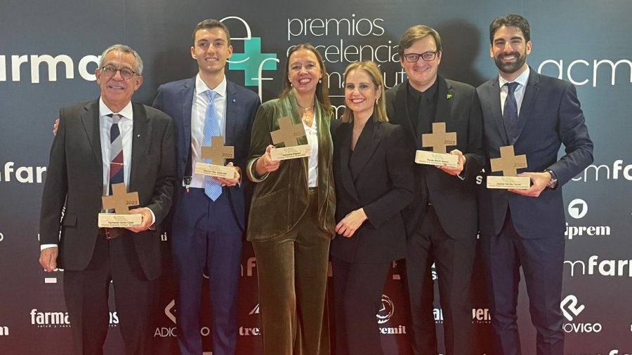 Premiados en la I Edición Gala Premios Excelencia Farmacéutica de ACM Farma.