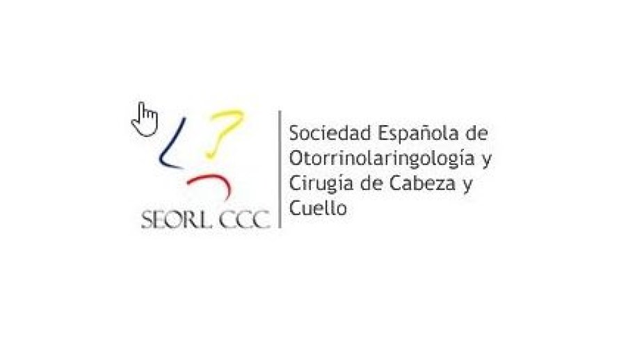 Logotipo de la Sociedad Española de Otorrinolaringología y Cirugía de Cabeza y Cuello (SEORL-CCC).