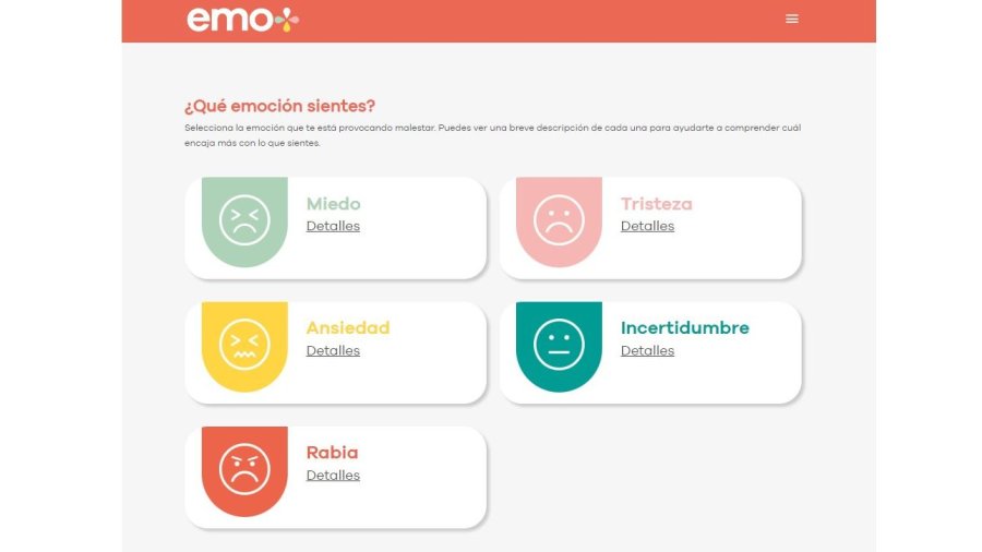 Pantallazo de la aplicación EMO para frenar el impacto que la esclerosis múltiple tiene en la vida de las personas que padecen esta enfermedad neurológica autoinmune.