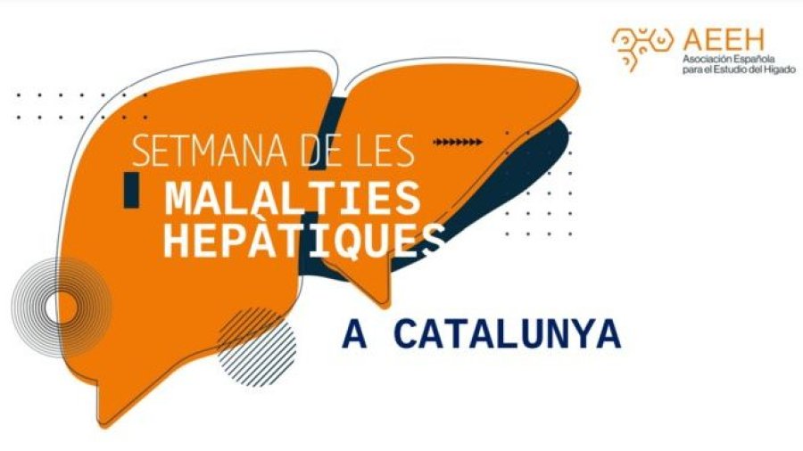 Cartel de la Semana de las Enfermedades Hepáticas que acogerá Cataluña del 15 al 18 de enero de 2024.