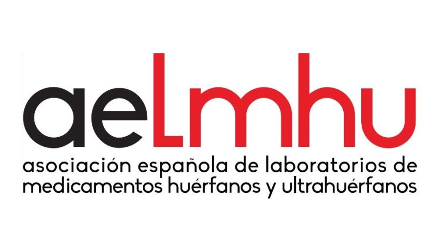 Logotipo de Aelmhu, la Asociación Española de Laboratorios de Medicamentos Huérfanos y Ultrahuérfanos.