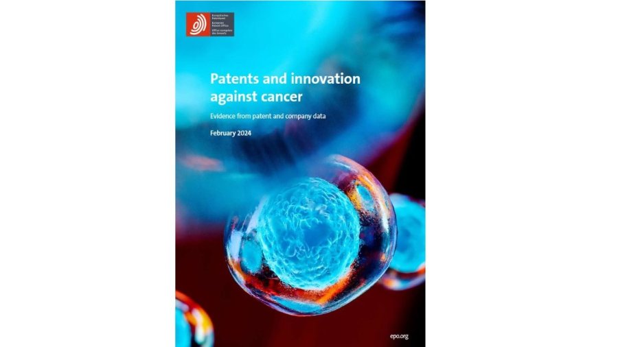 Portada del estudio de la OEP Patentes e innovación contra el cáncer.