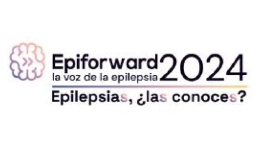 Logotipo de la II edición de Epiforward: la voz de la epilepsia, un espacio congresual internacional e híbrido organizado por la Federación Española de Epilepsia.