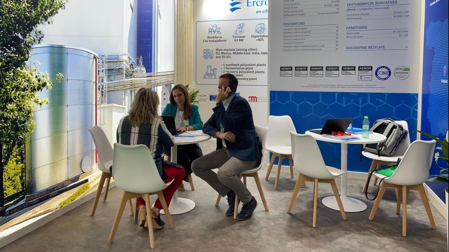 El stand de Ercros en la feria Vitafoods Europe