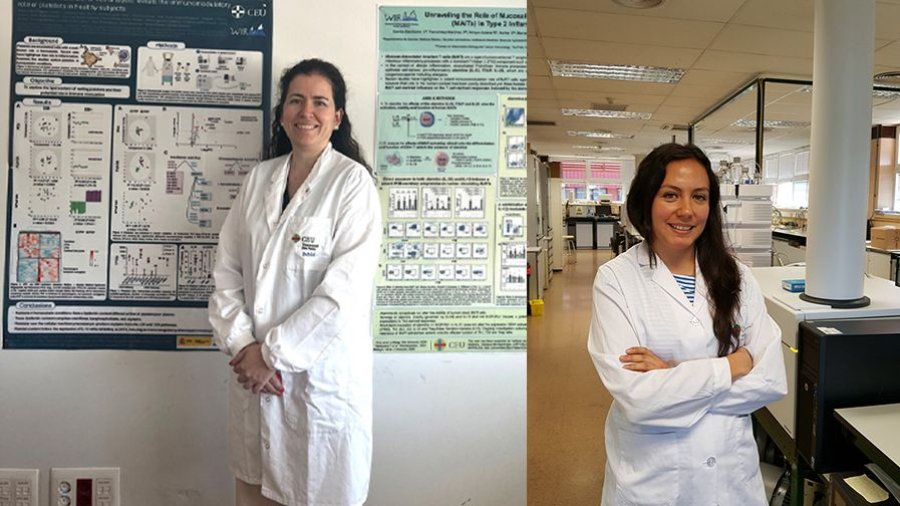 Las investigadoras María Escribese y Alma Villaseñor